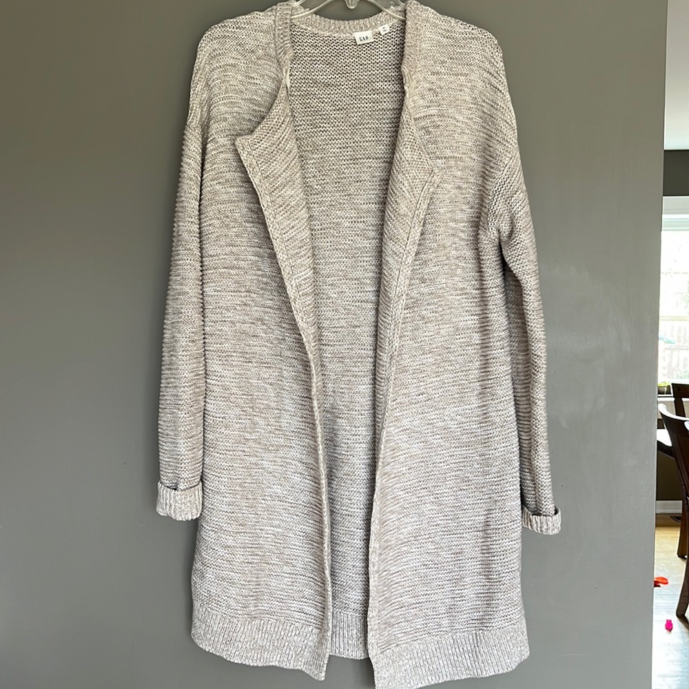 GAP long knit open cardigan XS